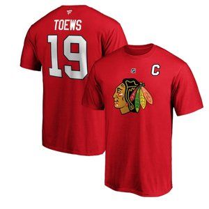 Jonathan Toews Chicago Blackhawks Player Name & Number Kids Red T Shirt
